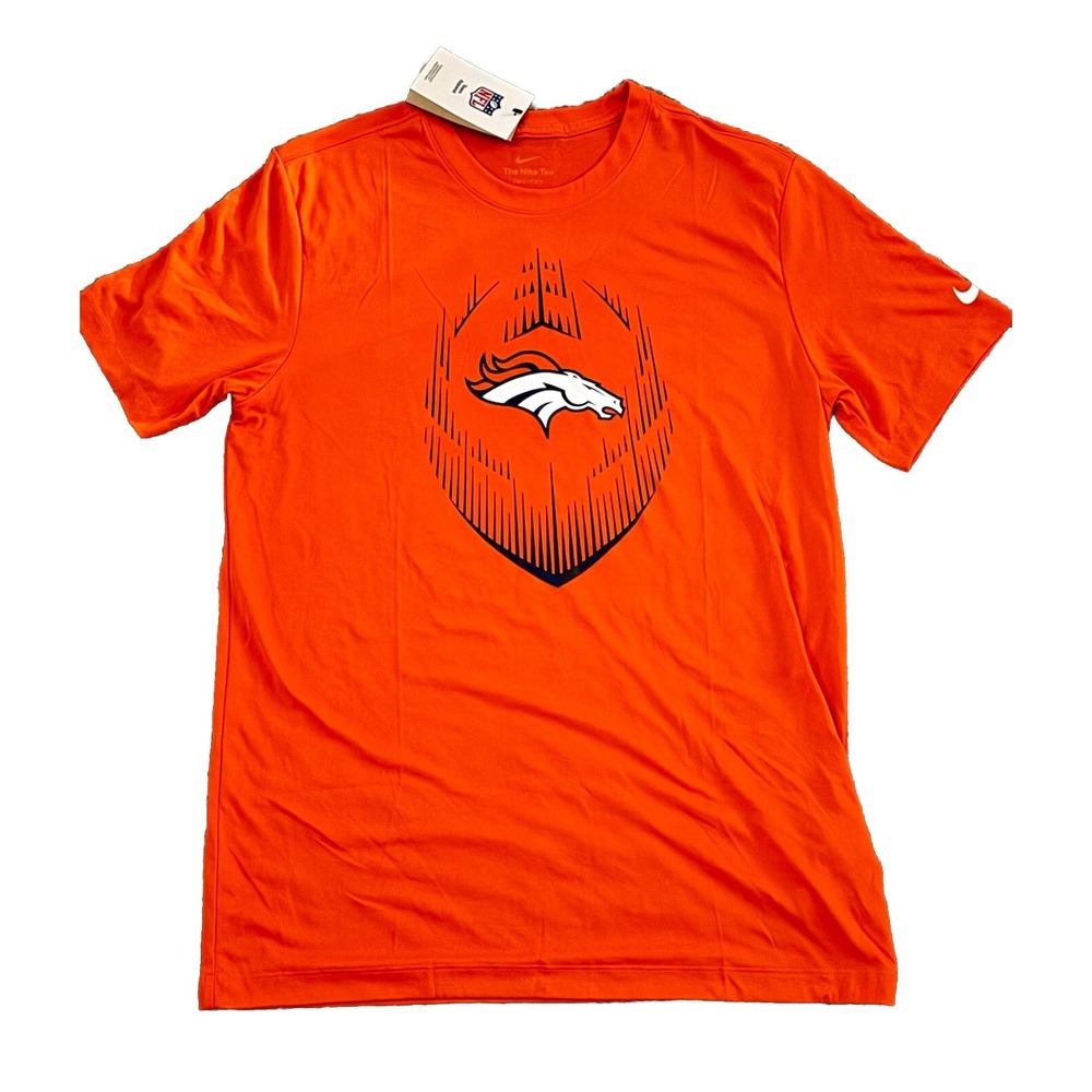 NFL Denver Broncos Medium Orange Nike Dri Fit Short Sleeve New With Tags